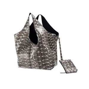 Katja Tamara Black & White Water Snake Carry-All Bag